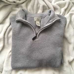 Waffle-knit quarter-zip sweater